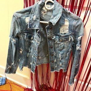 cello ripped jean jacket